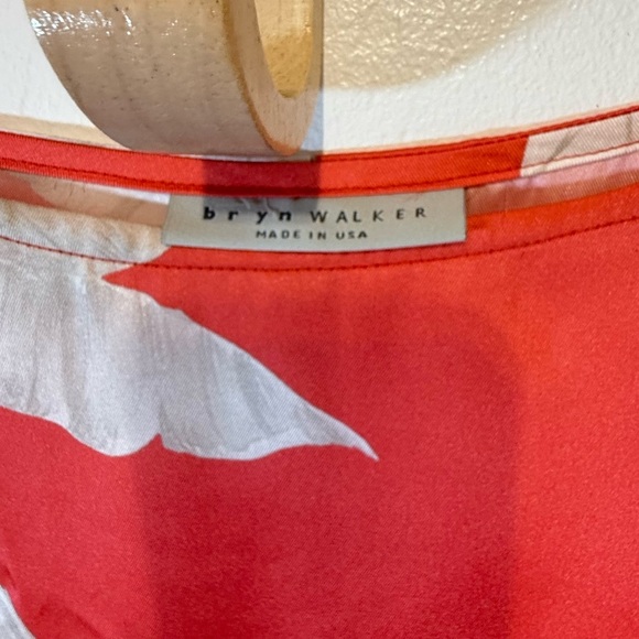 bryn Walker Kaftan coral and Cream Floral Midi oversized Dress - Picture 4 of 10